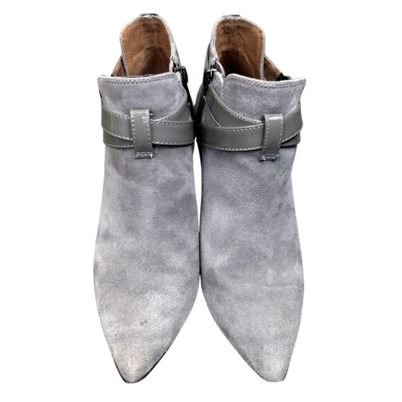 DONALD Pliner Grey Suede Womens Designer Boots Buckles Shoes Booties Size 6.5M - Picture 8 of 11